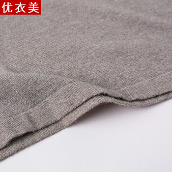 优衣美WA秋冬女装2015新品 钉钻一字领打底针织衫女套头长袖15132 浅驼色 M