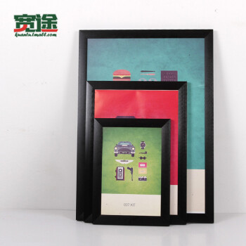 
                                        宽途 铝合金广告框海报框挂墙 画框a4相框挂墙定做画框架 展架海报架定制框 订做60 80 黑色 70X100 (2个起拍)                