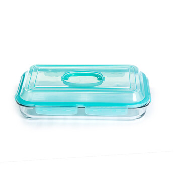 sohome 3L玻璃烤盘烘焙工具保鲜盒 天蓝色