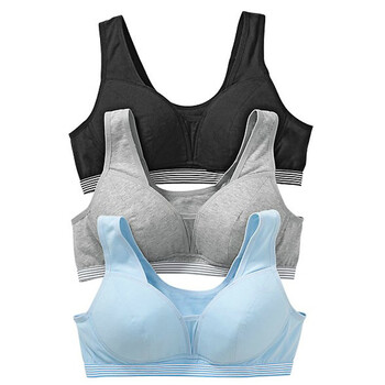 纯绵无钢圈运动<em>文胸</em> 纯色百搭背心式U型无痕百