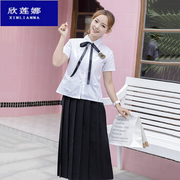 校服套装日系高中生学院风短袖衬衫韩国女英伦风学生班服 女生短袖