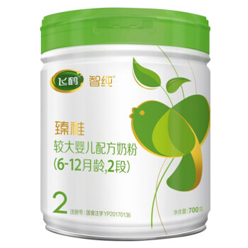 【到货快/新效期】飞鹤臻稚有机较大婴儿配方奶粉2段罐装奶粉700g(6