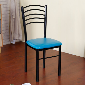 工匠时光简易餐厅椅子靠背家用现代简约懒人凳子靠背椅餐桌椅餐椅 黑