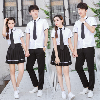 学院风校服毕业校服jk制服韩版初高中学生女白衬衫秋冬班服演出服 女