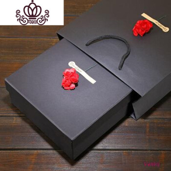 创意长方形礼品盒大号精美生日礼物包装盒复古礼盒文艺口红纸盒子 粉