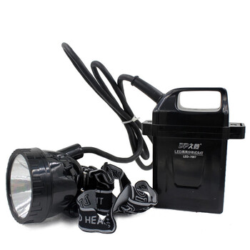DP 久量 LED-7007 充电式分体头灯/矿灯 单灯 2档 6000毫安 3W 黑色