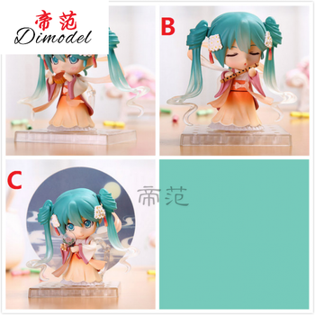 初音未来公仔摆件生日礼物miku模型玩具q版动漫人偶呆萌妹子 中秋初音