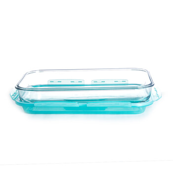 sohome 3L玻璃烤盘烘焙工具保鲜盒 天蓝色