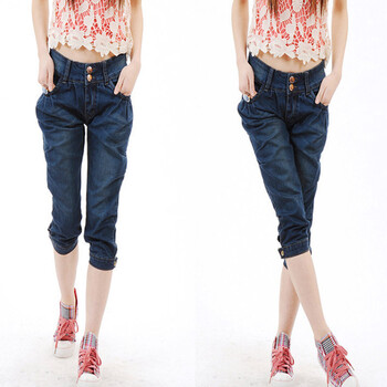 伊莎慕菲 2014春夏装新款韩版<em>哈伦</em>裤<em>马裤牛仔</em>