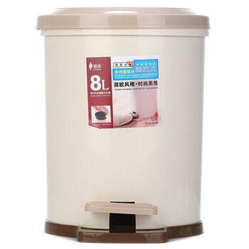
                                        
                                        顺美 8L垃圾桶 圆形脚踏式带内桶 简约时尚卫生桶 SM-2108J                