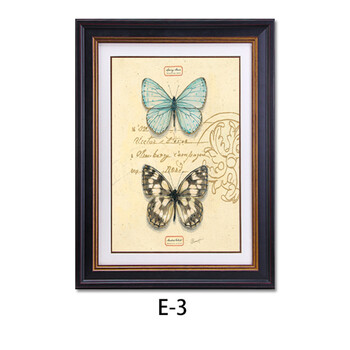 众画 蝴蝶装饰画美式客厅沙发墙上挂画复古玄