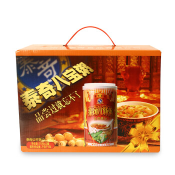 泰奇  红豆香沙八宝粥  五谷杂粮 方便速食 礼盒装370g*12罐