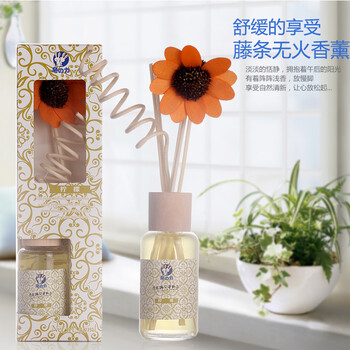 质真至美 空气清新剂 无火香薰精油套装室内房间香水香薰卧室家居藤条挥发熏香料助睡眠减压 茉莉香型