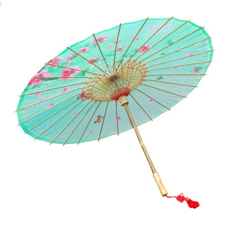 江南油纸伞绿色桃花防雨防晒古典舞蹈cosplay道具照相装饰工艺伞 伞面