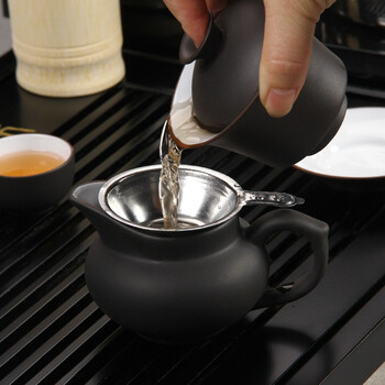 
                                        金镶玉 功夫茶具套装 禅茶一味紫砂白瓷 实木茶盘陶瓷茶壶茶杯电磁炉整套                