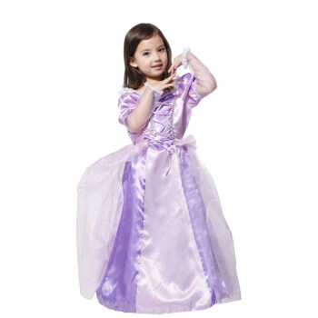 
                                        孩派 cosplay万圣节 儿童女化妆舞会 服装饰品演出服 高雅紫公主 G-0111A L                