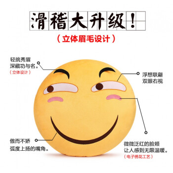 滑稽表情包暖手抱枕插手二合一午睡毯子抱枕被子靠垫两用三合一生活日