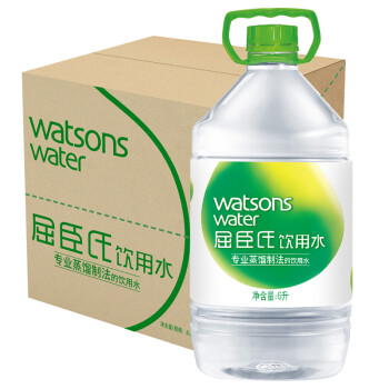 屈臣氏（Watsons） 饮用水（蒸馏制法）6L *4瓶 整箱