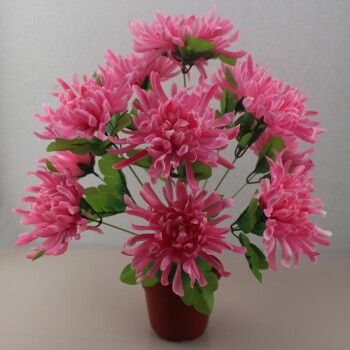 百富美12头贵菊仿真花塑料绢花清明扫墓祭祀上坟菊花便宜假花束 12头