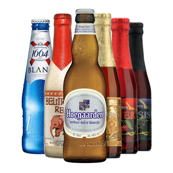 进口啤酒 林德曼桃蓝莓樱桃果啤 樱桃粉象啤酒