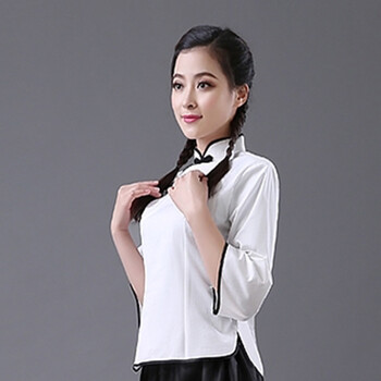 民国学生装五四青年装 女中山装 民国女装 五四学生装 毕业季班服 民国摄影写真服装 单独上衣\/白色 XL\/女胸108【图片 价格 品牌 报价】-京东