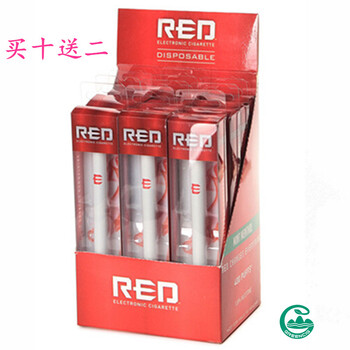 美国红烟 十支装一次性电子烟 烟碱高 烤烟【图