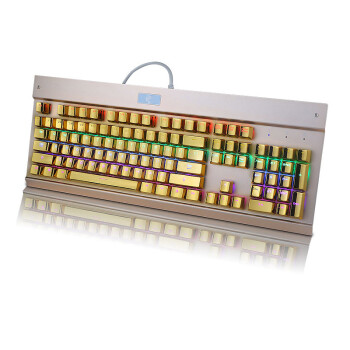 e元素高端键帽104键 机械键盘全套键帽 亮金色