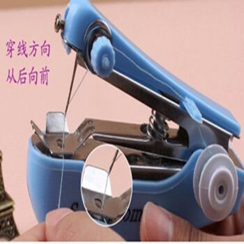 基本生活 便携袖珍型小型缝纫机家用 迷你简易手动缝纫机 白色