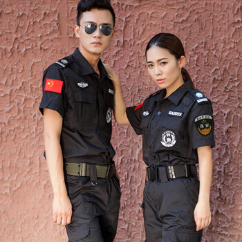 男春秋长袖保安作训服制服保安服装工作服女特勤服特警作战服军迷服饰