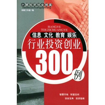 信息文化教育娱乐行业投资创业300例 创意工作