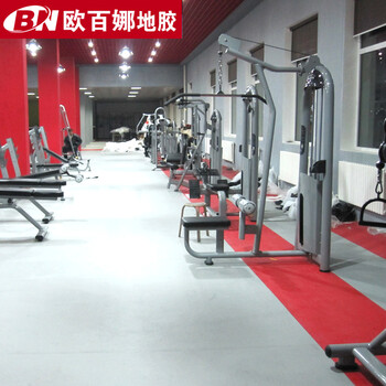 欧百娜健身房地胶羽毛球场地专用地胶PVC塑