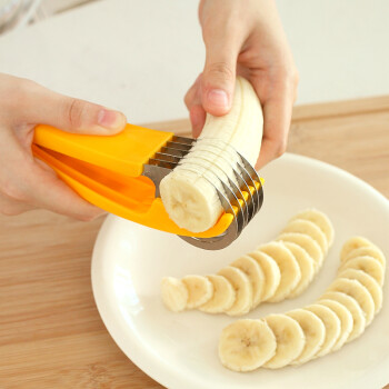唐易 不锈钢刀片香蕉切片器 环保切香蕉神器火