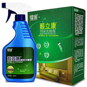 
                                        
                                        绿润 纳米光触媒去除甲醛清除剂新房家具新车除味500ml                