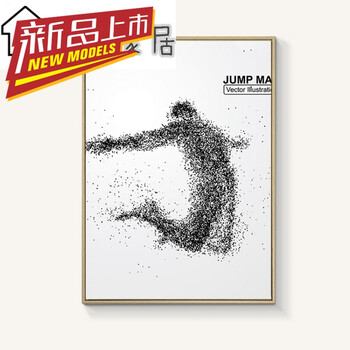 健身房运动装饰画餐厅创意个性挂画抽象客厅玄关走廊壁画现代简约ayj