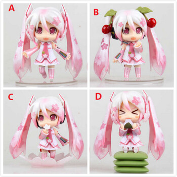初音未来公仔摆件生日礼物miku模型玩具q版动漫人偶呆萌妹子 樱花初音