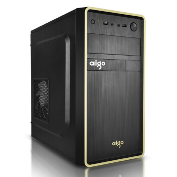 爱国者（aigo） 嘉年华V7MINI系列机箱黑色（标配12CM黑框白页风扇/USB3.0/支持SSD固态硬盘）