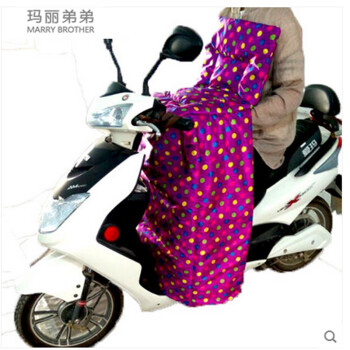 玛丽弟弟 电动车挡风被 冬季电瓶车防风被 摩托车连体加厚罩子 冬天骑车保暖护膝护腿挡风罩 连体式黑色蝴蝶