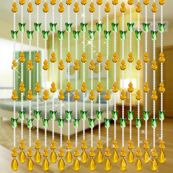 
                                        漫倾 (MQ) 福禄百财 水晶门帘屏风珠帘水晶珠帘隔断珠帘玄关帘鞋柜窗帘门帘屏风帘 20条弧形水晶帘                