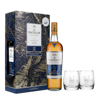 麦卡伦(macallan)洋酒 蓝钻12年单一麦芽苏格兰威士忌礼盒700ml