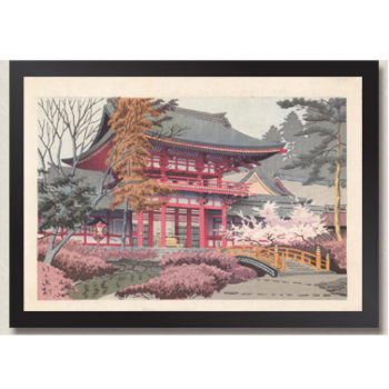 浮世绘装饰画日式风景壁画料理店寿司店居酒屋餐厅酒店有框画 04 73*