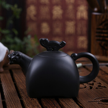 
                                        言艺 整套功夫茶具套装 乌金石茶盘 陶瓷茶具茶海茶杯 高档家用自动上水电磁炉 时来运转柴烧配残荷茶盘(大)                