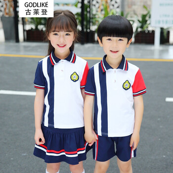 古莱登小学生校服1-6年级女幼儿园园服红白套装运动会方正服装2夏天
