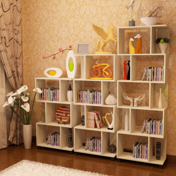 明优家私 隔断书柜 置物架 自由组合式多层 三层四层五层简易书架