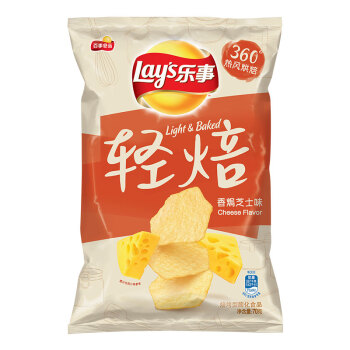 乐事(Lay's)轻焙薯片 零食 休闲食品 香焗芝士味