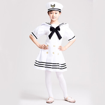 六一儿童海军水手演出服小学生校服班服运动会合唱表演服装军装 女款