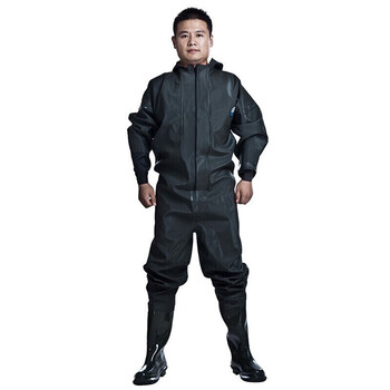 蜚名全身下水裤加厚雨裤防水衣裤鞋雨衣抓鱼连体下水服防护挖藕服抖音