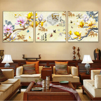 客厅装饰画餐厅挂画沙发背景墙画现代中式简约有框壁画 家和万事兴4