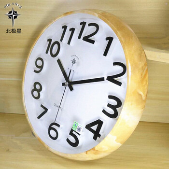 康巴丝(compas 北极星现代简约时尚圆形立体挂钟客厅卧室儿童静音时