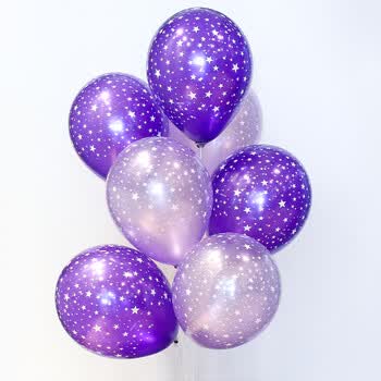 贝乐美 12寸满天星 星星气球 生日装饰派对布置 乳胶气球 母亲节 情人