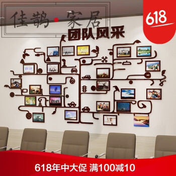 团队风采墙贴办公室文化墙公司装饰职场布置企业照片励志 584团队风采